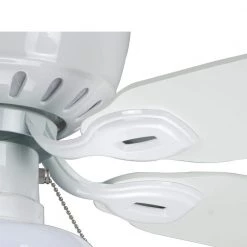 Unbranded Kennesaw 42 in. LED Indoor White Ceiling Fan with Light Kit -Fans Shop white ceiling fans with lights uc42v wh shc c3 1000