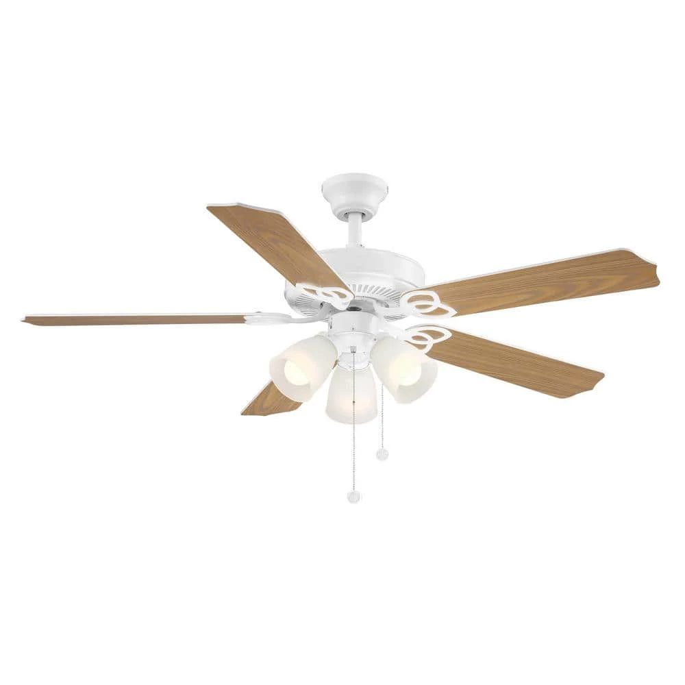 Unbranded Brookhurst 52 in. LED Indoor White Ceiling Fan with Light Kit 5 Unbranded Brookhurst 52 in. LED Indoor White Ceiling Fan with Light Kit - Image 5
