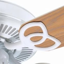 Unbranded Brookhurst 52 in. LED Indoor White Ceiling Fan with Light Kit 17 Unbranded Brookhurst 52 in. LED Indoor White Ceiling Fan with Light Kit -Fans Shop white ceiling fans with lights yg268 wh 4f 1000