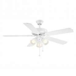 Unbranded Brookhurst 52 in. LED Indoor White Ceiling Fan with Light Kit