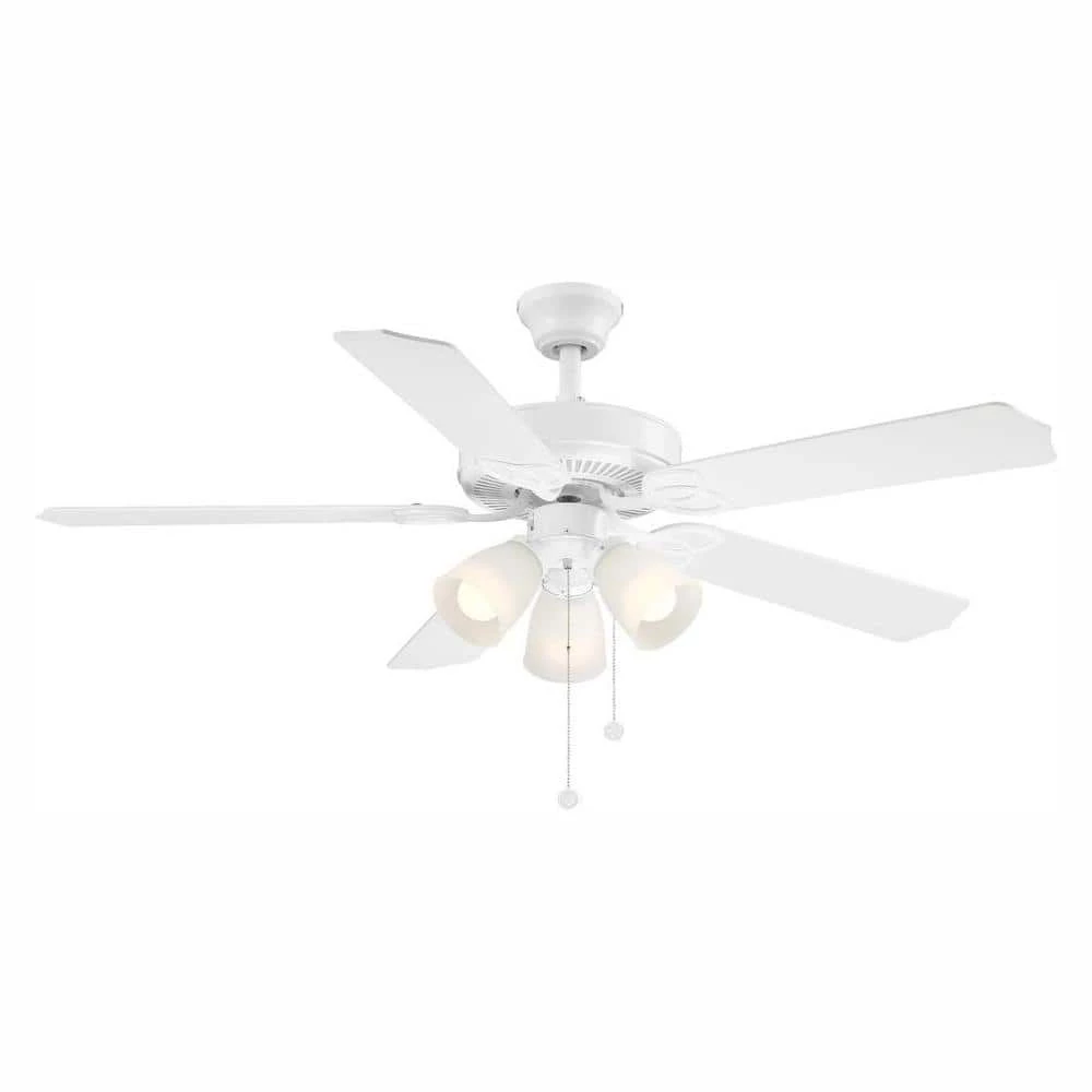 Unbranded Brookhurst 52 in. LED Indoor White Ceiling Fan with Light Kit 1 Unbranded Brookhurst 52 in. LED Indoor White Ceiling Fan with Light Kit