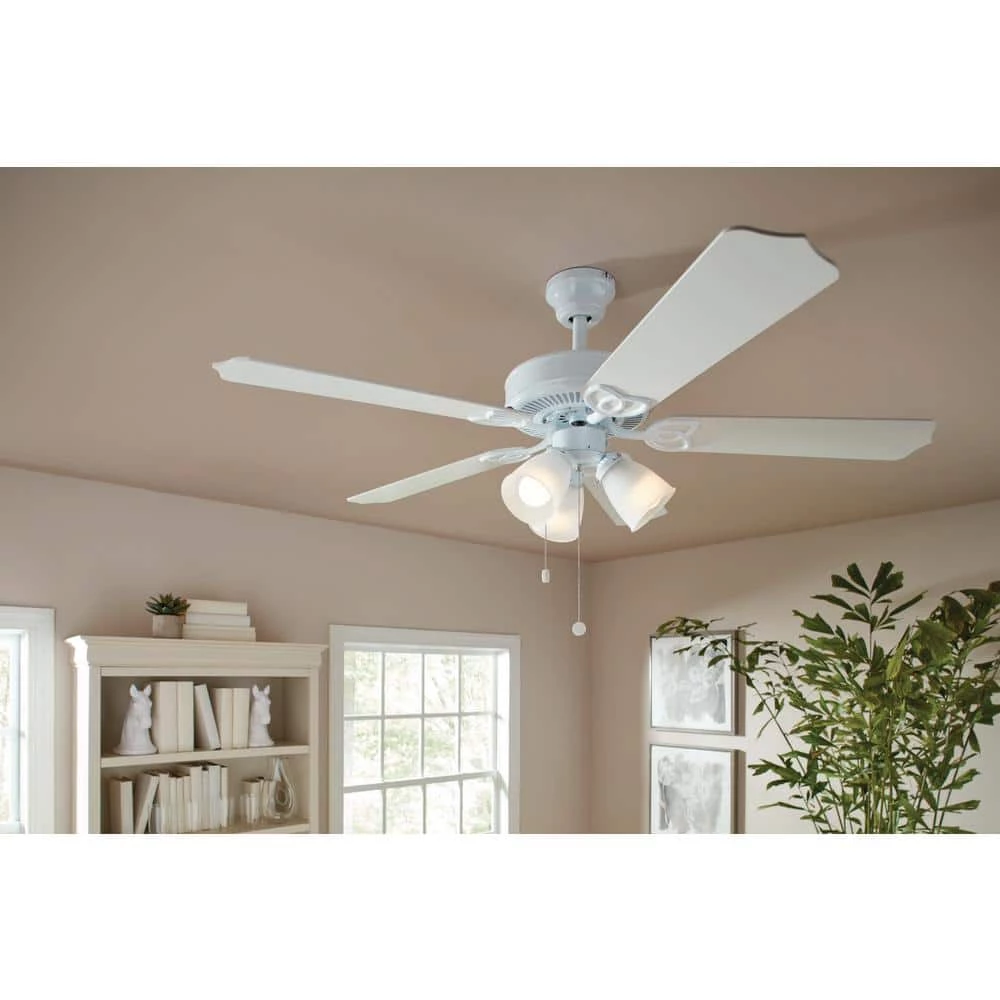 Unbranded Brookhurst 52 in. LED Indoor White Ceiling Fan with Light Kit 2 Unbranded Brookhurst 52 in. LED Indoor White Ceiling Fan with Light Kit - Image 2