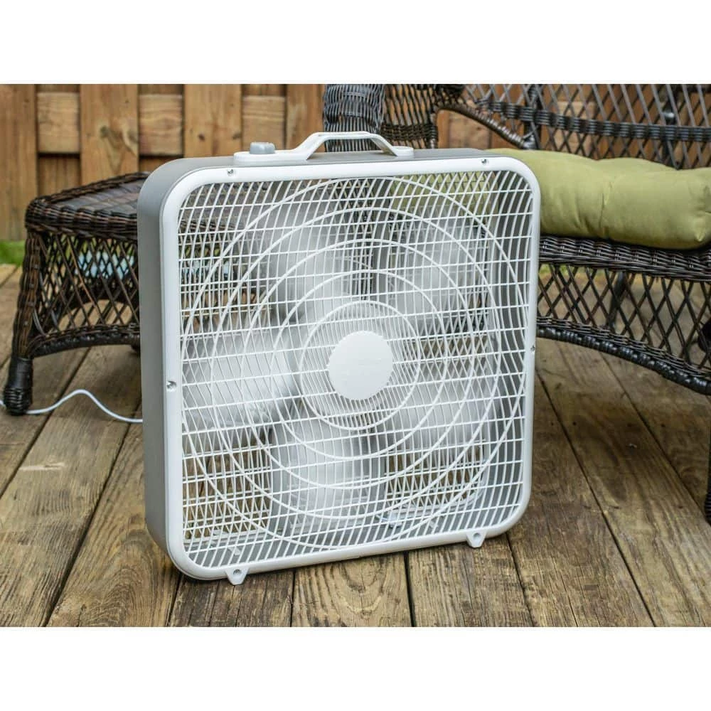 Comfort Zone 20 in. White High Performance Box Fan with Carry Handle 5 Comfort Zone 20 in. White High Performance Box Fan with Carry Handle - Image 5