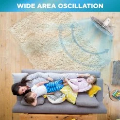 Comfort Zone 18 in. White Oscillating Pedestal Fan with Adjustable Height -Fans Shop white comfort zone pedestal fans czst185wt 4f 1000