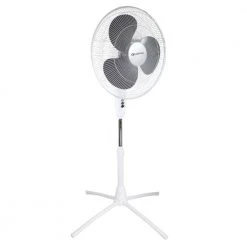 Comfort Zone 18 in. White Oscillating Pedestal Fan with Adjustable Height