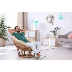 Comfort Zone 16 in. Quiet 3-Speed Wall Mount Fan with Remote Control, Timer and Adjustable Tilt in White -Fans Shop white comfort zone wall mounted fans cz16wr c3 1000