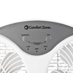 Comfort Zone 9 in. 3-Speed Expandable Reversible Twin Window Fan with Remote Control and Removable Cover and Bug Screen -Fans Shop white comfort zone window fans cz310r 1f 1000