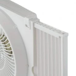 Comfort Zone 9 in. 3-Speed Expandable Reversible Twin Window Fan with Remote Control and Removable Cover and Bug Screen -Fans Shop white comfort zone window fans cz310r 66 1000