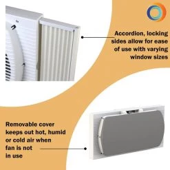 Comfort Zone 9 in. Twin Window Fan with Manually Reversible Airflow Control -Fans Shop white comfort zone window fans cz319wt 40 1000