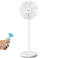 Costway 29 in. x 37.5 in. x 45.5 in. Oscillating Pedestal Fan with Remote Control