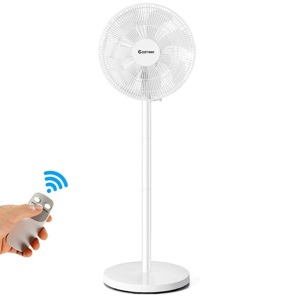 Costway 29 in. x 37.5 in. x 45.5 in. Oscillating Pedestal Fan with Remote Control 1 Costway 29 in. x 37.5 in. x 45.5 in. Oscillating Pedestal Fan with Remote Control