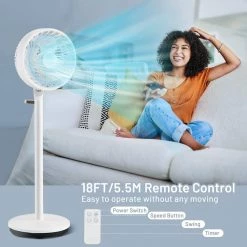Costway Adjustable-Heights 32 in. Oscillating Pedestal Fan Portable Floor Fan with 3-Speeds -Fans Shop white costway pedestal fans es10088us wh 76 1000