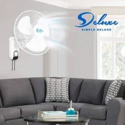 Edendirect 16 in. Household White Wall Mount Fans Adjustable Tilt 90° 3-Speed Settings (1-Pack) -Fans Shop white edendirect wall mounted fans dhs0ra220510004 fa 1000