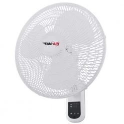 FANFAIR 16 in. Indoor White Wall Fan with Remote Control