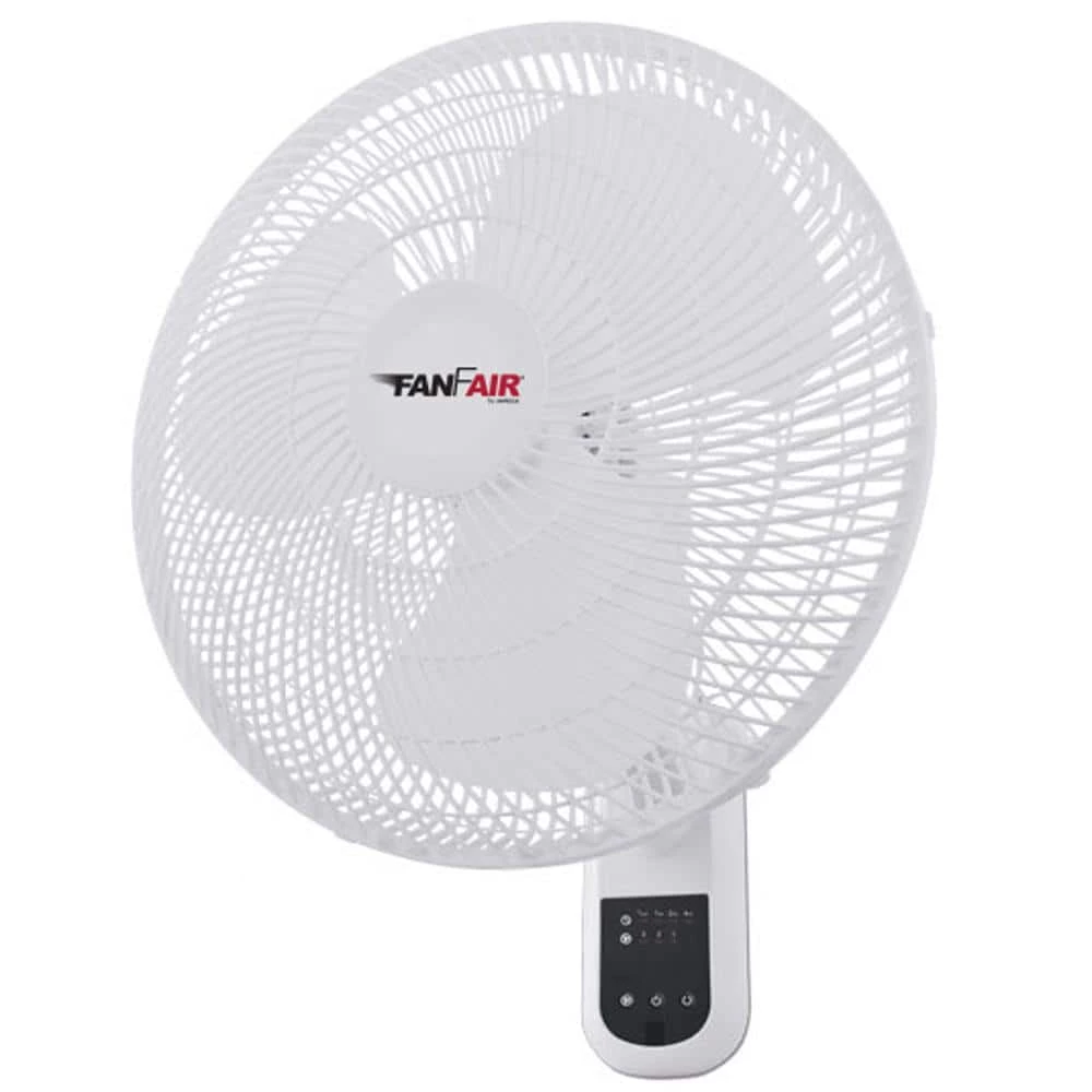 FANFAIR 16 in. Indoor White Wall Fan with Remote Control 1 FANFAIR 16 in. Indoor White Wall Fan with Remote Control