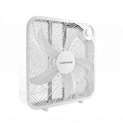 Hampton Bay 20 in. 3-Speed Indoor Box Fan in White -Fans Shop white hampton bay box fans fb50 16h 1f 1000
