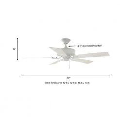 Hampton Bay Barrow Island 52 in. Indoor/Outdoor White Ceiling fan 15 Hampton Bay Barrow Island 52 in. Indoor/Outdoor White Ceiling fan -Fans Shop white hampton bay ceiling fans without lights yg529 wh a0 1000