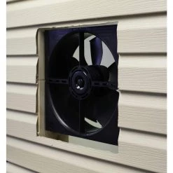 Hessaire 2160 CFM Shutter Exhaust Fan Wall Mounted -Fans Shop white hessaire whole house fans es14 44 1000