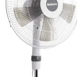 Holmes 16 in. Oscillating Blade Stand Pedestal Fan with Metal Grill in White -Fans Shop white holmes pedestal fans 985118515m 1f 1000
