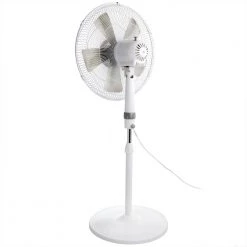 Holmes 16 in. Oscillating Blade Stand Pedestal Fan with Metal Grill in White -Fans Shop white holmes pedestal fans 985118515m 4f 1000