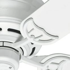 Hunter Low Profile III 52 in. Indoor White Ceiling Fan -Fans Shop white hunter ceiling fans without lights 53069 1d 1000