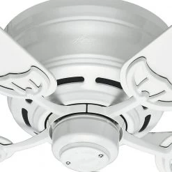 Hunter Low Profile III 52 in. Indoor White Ceiling Fan -Fans Shop white hunter ceiling fans without lights 53069 40 1000