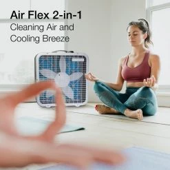 Lasko Air Flex 20 in. 3- Speed Air Purifier and Room Fan -Fans Shop white lasko box fans ff305 4f 1000