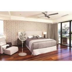 Lasko Elegance and Performance Adjustable-Height 18 in. 3 Speed White Oscillating Pedestal Fan with Timer and Remote Control -Fans Shop white lasko pedestal fans 1850 4f 1000