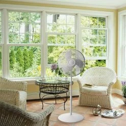 Lasko 47 in. 3-Speed Oscillating Adjustable Stand Pedestal Floor Fan (2-Pack) -Fans Shop white lasko pedestal fans 2 x lko s16201 1f 1000