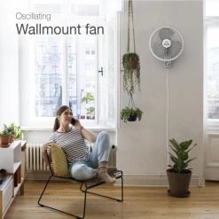Lasko 16 in. 3-Speed Oscillating White Wall-Mount Fan -Fans Shop white lasko wall mounted fans m16900 66 1000