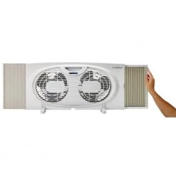 Lasko 7 in. 2-Speed Twin Window Fan for Intake or Exhaust 7 Lasko 7 in. 2-Speed Twin Window Fan for Intake or Exhaust -Fans Shop white lasko window fans w07350 1f 1000
