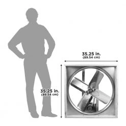 Maxx Air 13 in x 35.25 in 5950 CFM White Galvanized Steel Automatic Shutter Whole House Fan -Fans Shop white maxx air whole house fans cx30bd 2spd 1f 1000