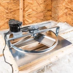 Maxx Air 13 in x 35.25 in 5950 CFM White Galvanized Steel Automatic Shutter Whole House Fan -Fans Shop white maxx air whole house fans cx30bd 2spd c3 1000