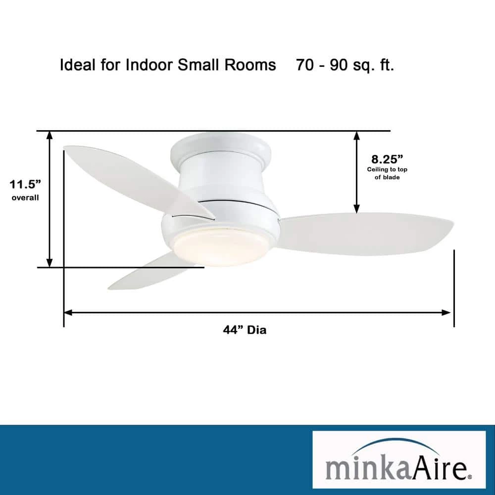 MINKA-AIRE Concept II 44 in. Integrated LED Indoor White Ceiling Fan with Light with Remote Control 3 MINKA-AIRE Concept II 44 in. Integrated LED Indoor White Ceiling Fan with Light with Remote Control - Image 3