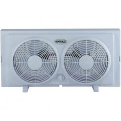 Optimus 7 in. Twin Window Fan in White