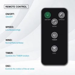 Amucolo 34 .6 in. H Circulating Ocillation 70° Stand Fan with Remote Pedestal Fan with 3-Speeds 3-Modes -Fans Shop white pedestal fans dhs cyhi ledrcw 1f 1000