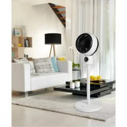 Unbranded 7 in. 3 fan speeds Circulating Pedestal Fan in White with Ocillation 70° and LED Display -Fans Shop white pedestal fans mile lkd0 tbzg 31 1000
