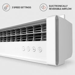 Sharper Image Portal 23.85 in. 3-Speed Window Fan with Reversible Exhaust Mode -Fans Shop white sharper image window fans fa1 0135 43 fa 1000