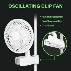 Tidoin 6 in. White 2-Speed Grow Tent Poles Clip Fan with Manually Adjustable 90° Angles -Fans Shop white tidoin wall mounted fans dhs ydw1 8239 1f 1000