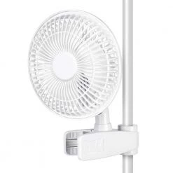 Tidoin 6 in. White 2-Speed Grow Tent Poles Clip Fan with Manually Adjustable 90° Angles