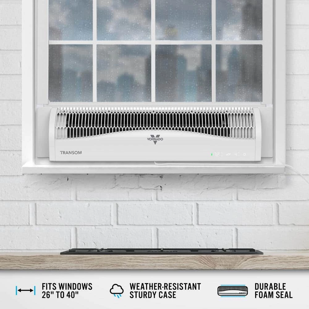 Vornado Transom 26 in. 4-Speeds Window Fan with Remote Control Reversible Exhaust Mode Weather Resistant Case Whole Room 7 Vornado Transom 26 in. 4-Speeds Window Fan with Remote Control Reversible Exhaust Mode Weather Resistant Case Whole Room - Image 7