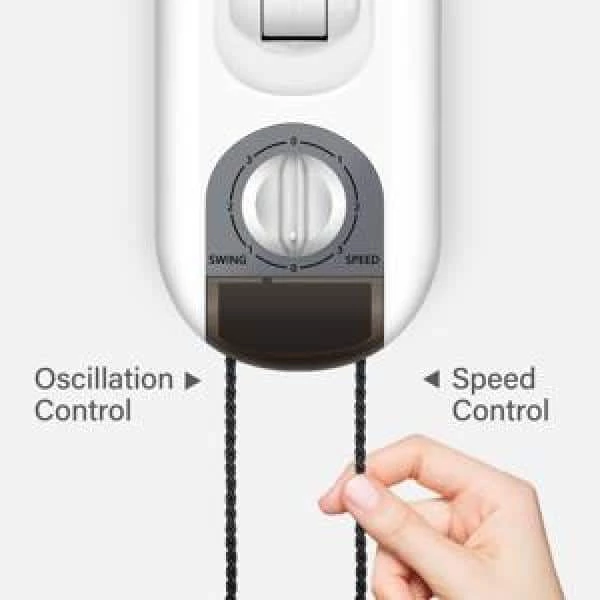 Tidoin 16 in. 3-Speed Mounted Wall Fan with Adjustable Tilt in White 4 Tidoin 16 in. 3-Speed Mounted Wall Fan with Adjustable Tilt in White - Image 4