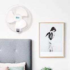 Aoibox 16 in. White Digital Wall Mount Fan with Remote Control 3-Speed-3 Oscillating Modes 72 in. Power Cord, ETL Certified -Fans Shop white wall mounted fans snmx030 40 1000