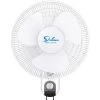 Aoibox 16 in. Simple Household White Wall Mount Fans Adjustable Tilt, Oscillates 90-Degrees Horizontally, 3-Speed Settings