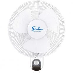 Aoibox 16 in. Simple Household White Wall Mount Fans Adjustable Tilt, Oscillates 90-Degrees Horizontally, 3-Speed Settings