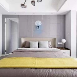 Aoibox 7 in. White Wall Mount 3-Speed Air Circulation Fan with 15-Hours Timer, 60° Oscillation and Remote Control -Fans Shop white wall mounted fans snmx2875 77 1000