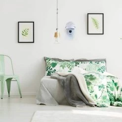 Aoibox 7 in. White Wall Mount 3-Speed Air Circulation Fan with 15-Hours Timer, 60° Oscillation and Remote Control -Fans Shop white wall mounted fans snmx2875 fa 1000