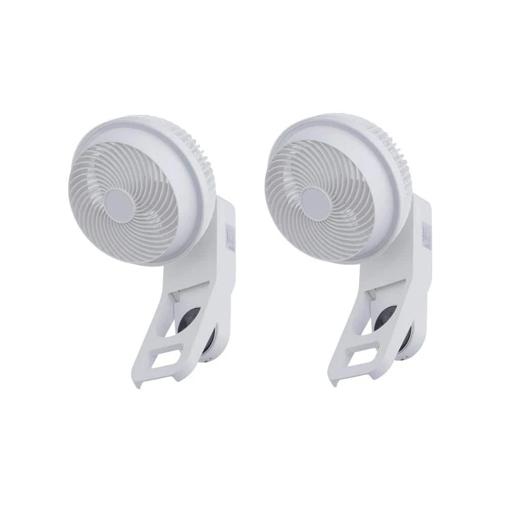 Aoibox 7 in. White Wall Mount 3-Speed Air Circulation Fan with 15-Hours Timer, 60° Oscillation and Remote Control (Set of 2) 1 Aoibox 7 in. White Wall Mount 3-Speed Air Circulation Fan with 15-Hours Timer, 60° Oscillation and Remote Control (Set of 2)