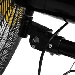 Stanley 24 in. Indoor Yellow High Velocity 3-Speed Switch On Wall Mount Fan -Fans Shop yellow black stanley wall mounted fans st 24w 1f 1000