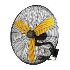 Stanley 24 in. Indoor Yellow High Velocity 3-Speed Switch On Oscillating Wall Mount Fan